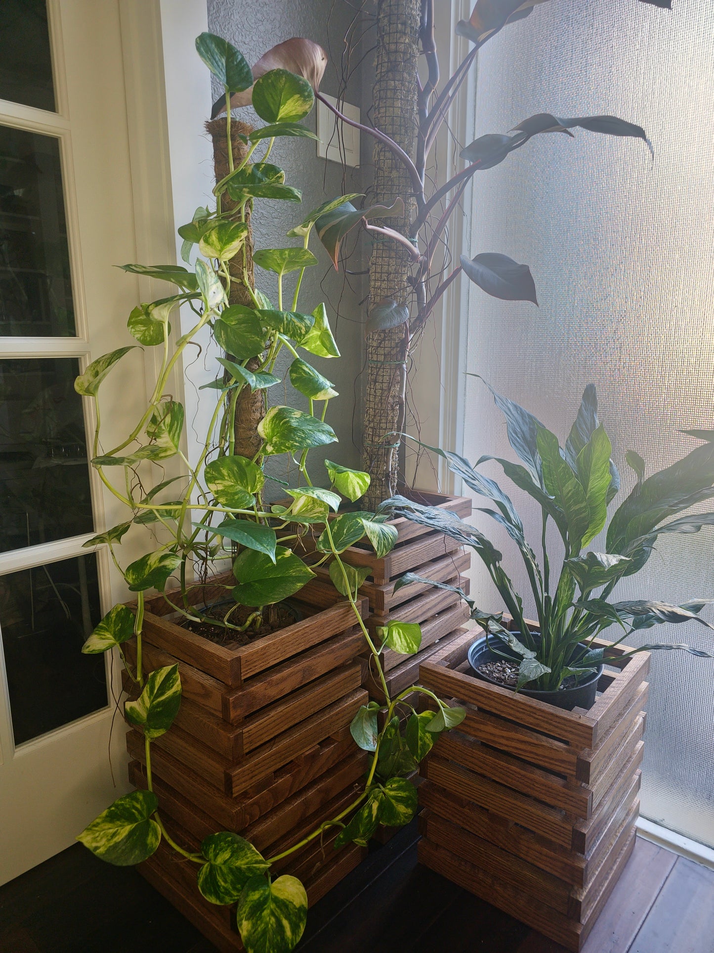 Red Oak handcrafted indoor Wooden Plant Stands